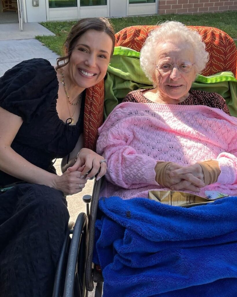 Sandra with his grandmother
